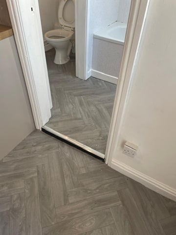 Herringbone vinyl bathroom