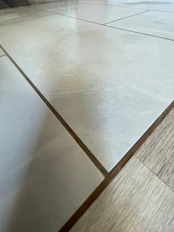 Stone tile and wood transition