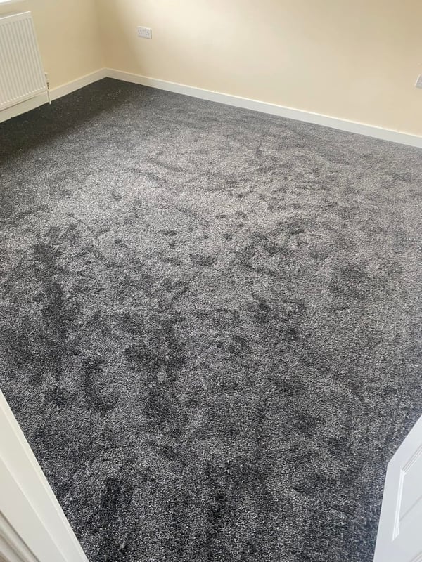Dark grey bedroom carpet