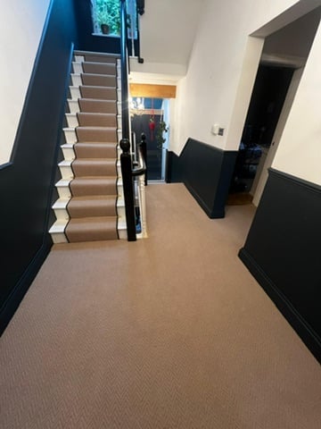 Hallway carpet with matching runner