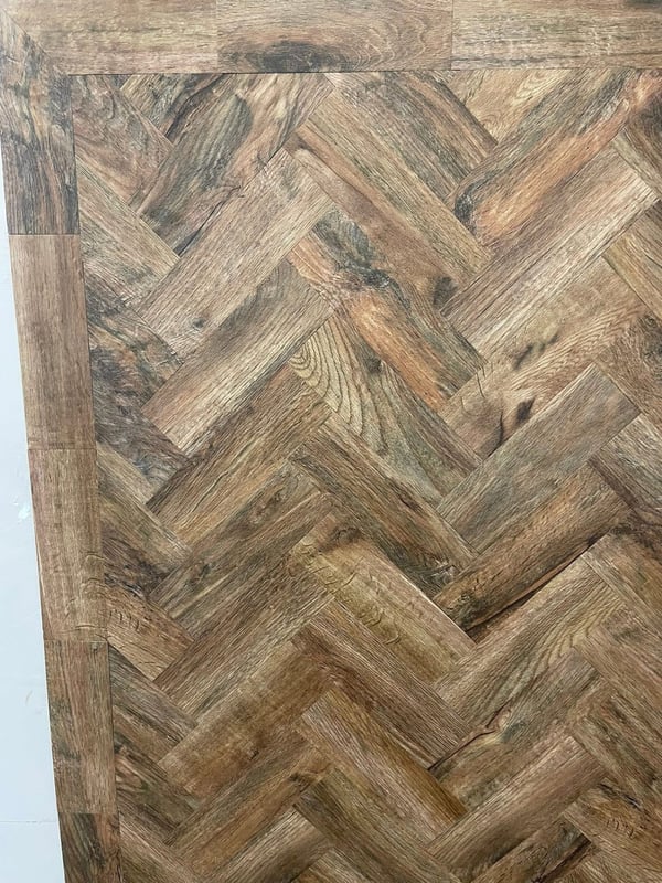 Herringbone LVT close-up